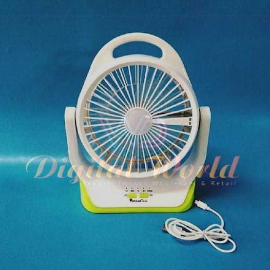 JOYKALY%20YG-729%20Portable%20Rechargeable%20LED%20Light%20AC/AD%20Electronic%20Fan%20with%208"%20inches%20High%20Speed%20Blade%20-%20Image%203