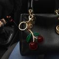 Cherry Bag Charm, Cute Keychain with Metal Key Ring and Clip, Cherry Charm for Purse,Bags Accessories for Women Girls. 