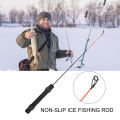 Compact Fishing Rod Telescopic Ice Fishing Rod with Non-slip Handle Lightweight Portable for Travel Adjustable Length Fishing Accessories.