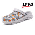 LYFO Men Sandals Breathable Lightweight Soft EVA mens Slippers Outdoor Fashion Male Garden Shoes Clogs Couple Beach Casual Shoes TRENDO. 