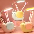 Cute Snails Table Lamp, USB Rechargeable Desk Lamp with Storage Box, Reading Light, LED Night Light, Cute Bedside Lamp for Home Bedroom Study Dormitory. 