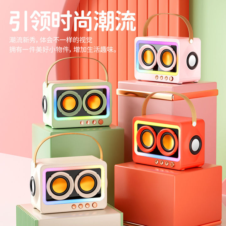 New cross-border bluetooth speaker subwoofer portable outdoor plug-in card wireless transparent high-value audio factory