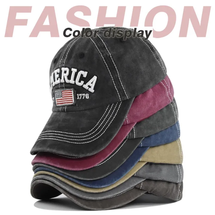 AMERICA%20Embroidered%20American%20Flag%20Baseball%20Cap%20-%20Perfect%20Valentine's%20Gift%20for%20Her!%20-%20Image%202