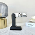 1pc modern minimalist style plastic creative perpetual calendar, desk calendar, office desktop decoration, new home decoration. 