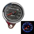 Motorcycle Dual Odometer + Speedometer Gauge LED Backlight Meter km/h Universal.