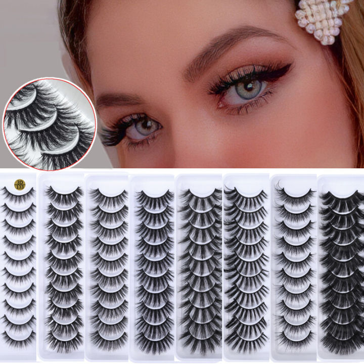 10%20Pairs%203D%20Faux%20Mink%20Lashes%20Fluffy%20Soft%20Wispy%20Volume%20Natural%20Long%20False%20Eyelashes%20Reusable%20Eye%20Lashes%20Makeup%20-%20Image%202