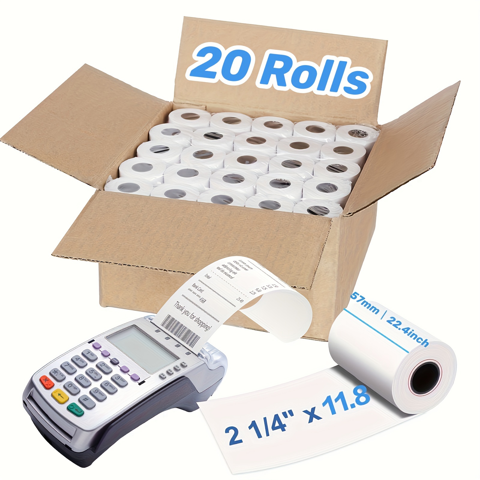 57mm x 30mm Premium Quality Thermal POS Paper Roll – Pack of 20 Rolls 2