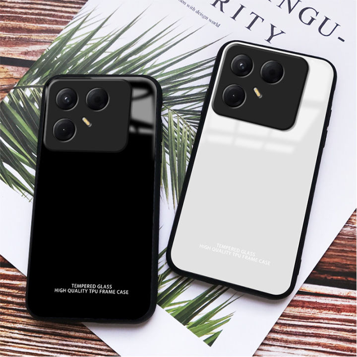Biruiqu%20For%20Tecno%20Pova%207%20Tempered%20Glass%20Back%20Soft%20Silicone%20Edge%20Black%20Case%20Cover%20Casing%20-%20Image%202