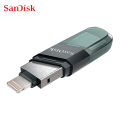 SanDisk USB Flash Drive iXpand Flip OTG Lightning USB 3.1 Stick 64GB 128GB 256GB Pen Drive MFi For iPhone iPad and USB Type-A. 