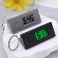 Small Lightweight Portable Practical Simple Pocket Digital Clock Luminous Silent ABS Keychain Backpack Buckle Electronic Clock Work Study Exam Supplies.