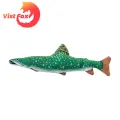Vist Fox Kitten Catnip Toy Realistic Shape Pet Plush 3D Fish Shape Kitten Catnip Teeth Grinding Toy. 