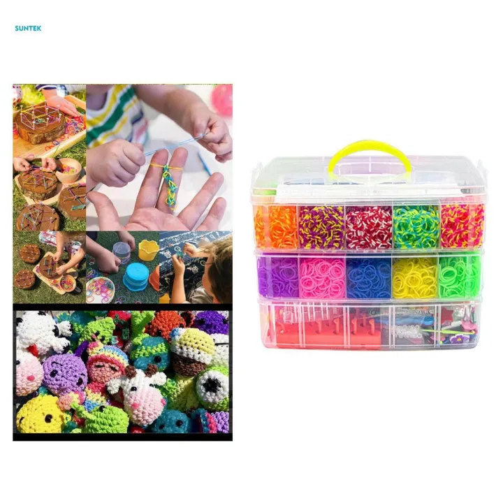 Rubber Bands Bracelets Set Loom Bracelet Making Kits for Boys Girls Children L