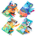 Baby jungle tail cloth book with ringing paper can not be torn baby soft book enlightenment early education toy.