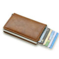 Top Quality Wallets Men Money Bag Mini Purse Male Vintage Brown Leather Rfid Card Holder Wallet Small Smart Wallet Pocket Walet.