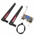 7260AC WiFi Card 2.4GHz 5GHz Bluetooth 4.0 1200Mbps PCIe X1 Wireless Network Adapter Card with 10dBi Dual Antenna for PC.