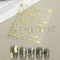 Cartoon Black Cats Nails Sticker Graffiti Painting Cute Kitten Black White Gold Silver Color Design Decals Nail Art Decor SO231.