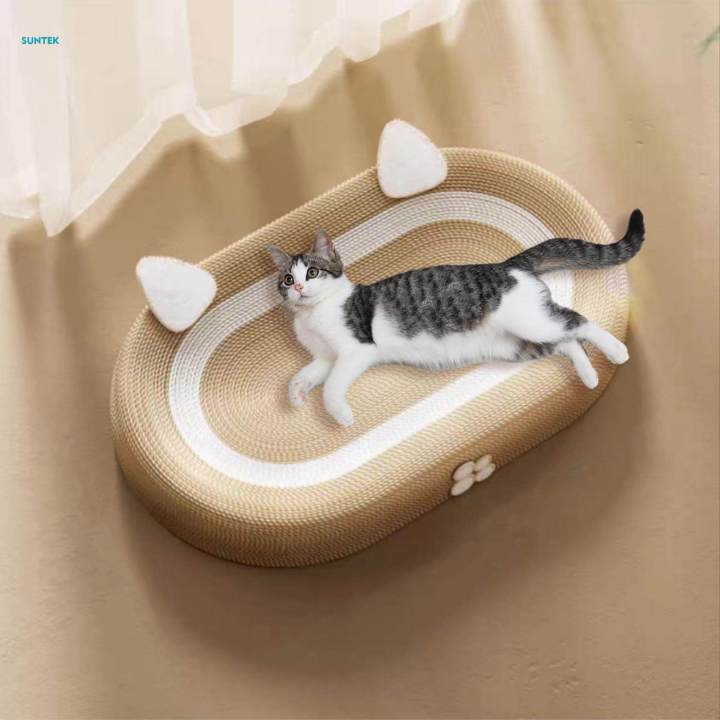 Scratcher Cardboard Bed Kitty Interactive Toys Decor Cat Scratch