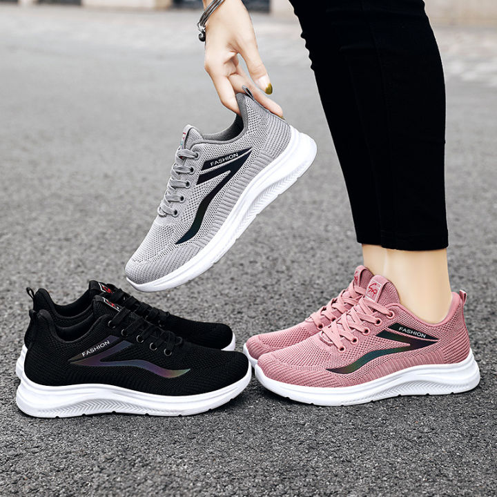 2023Spring%20New%20Foreign%20Trade%20Women's%20Shoes%20Fly%20Woven%20Mesh%20Soft%20Bottom%20Non-Slip%20Trendy%20All-Match%20Casual%20Women's%20Sports%20Shoes%20for%20Students%20-%20Image%204