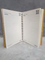 Notebook Diary Journal Black Idea Wooden Light Large Spiral Binding Stationery Item Register- 1 Piece. 