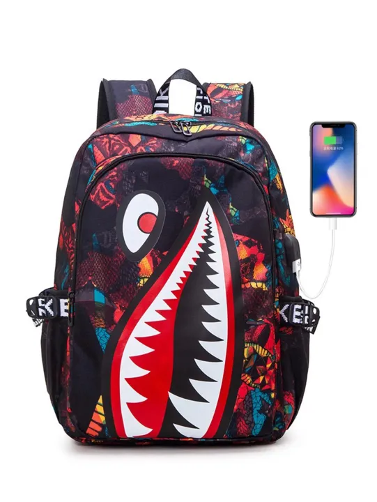 Shark%20Backpack%20Boys%20for%20Kids%20Camo%20Bookbag%20for%20Middle%20School%20Bags%20Travel%20Back%20Pack%20-%20Image%207