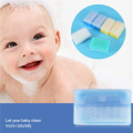 OUMERY Baby Bath Sponge (24 Pieces) Soft Foam Washer with Cradle Cap Brush Body,Hair and Scalp Clean Gentle Baby Sensory Brush.
