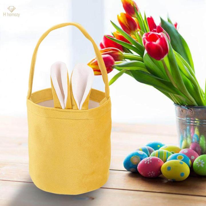 Easter Rabbit Tote Bag Shopping Baskets Home Decor Easter Gift Soft Fabric Easter Bunny Bag