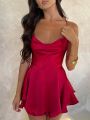 Women Satin Silk Cami Dress. 