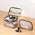 djsrg Love gauze cosmetic bag Portable mesh storage bag Travel transparent wash bag. 