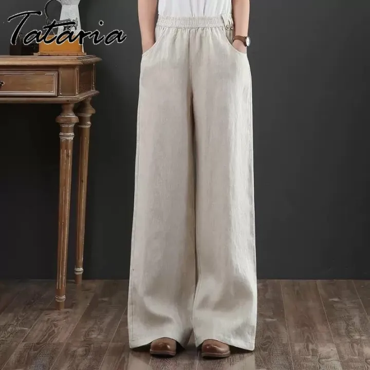 Women%20Cotton%20Linen%20Pants%20Casual%20Plus%20Size%20High%20Waisted%20Pants%20Orange%20Wide%20Leg%20Loose%20Trousers%20Female%20Gray%20Elegant%20Streetwear%20-%20Image%205