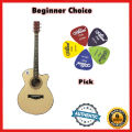 Best Apprenticeship Choice Premium Acoustic Guitar + Picks - Quick And Versatile Instrument For Creative Exploration. 