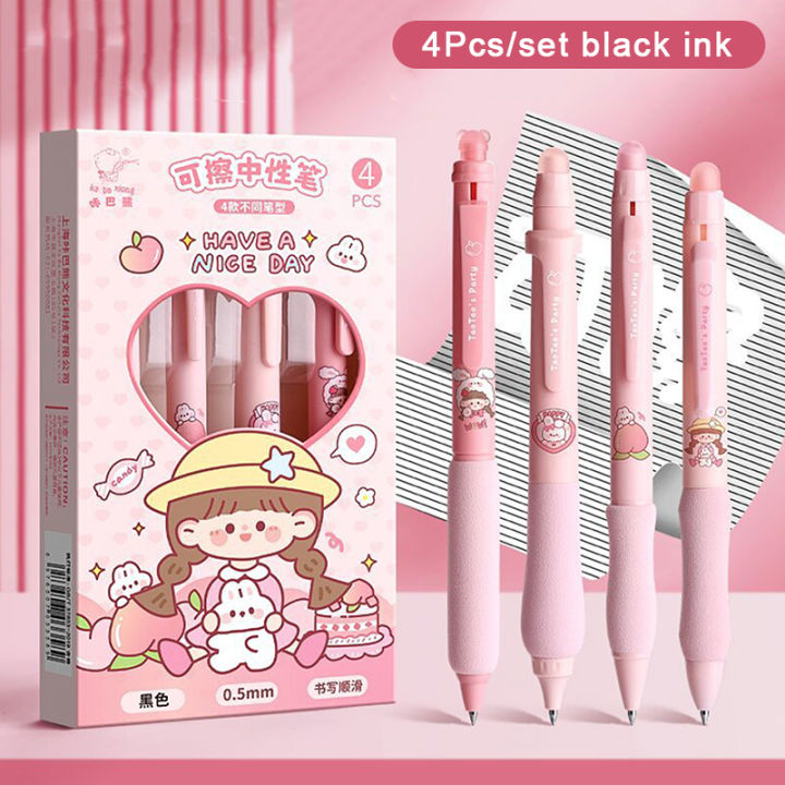 4Pcs%20Erasable%20Pen%20Soft%20Pen%20Grip%20Quick%20Drying%20Black%20Blue%20Ink%20Pen%20Set%20School%20Supplies%20Aesthetic%20Pens%20Kawaii%20Gel%20Pen%20Stationery%20-%20Image%209