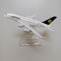 【Nice Day Toy Findings Store】16cm Alloy Metal Germany Air Lufthansa A380 Diecast Airplane Model Lufthansa Airbus 380 Airways Model Aircraft. 