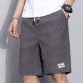 Summer Men's Ice Silk Shorts Thin Sports Quick-Drying Knee Length Pants Casual Pants Beach Five Points Large Trunks1/2-Piece.