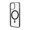 For Apple iPhone 11 Pro Max MagSafe Compatible Shockproof Transparent Slim Fit Wireless Charging supported Frosted Border Phone Back Case Mobile Cover. 