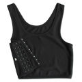 【Happy childhood memories】（NEW）Casual Breathable Short Chest Breast Binder Vest Tops Binder Underwear Tank Bandage Breathable Side Hook. 
