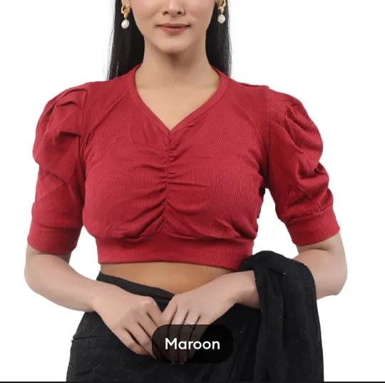 %5B%20Amena%20fashion%20%5D%20half%20sleeve%20ghoti%20hata%20crop%20top%20blouse%20for%20fashionable%20girls%20-%20Image%205