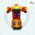 Battery Operated Light & Music 360 Degree Rotating Transformer Robot Car TOY. 