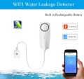 WIFI Liquid Leak Sensor Wireless Water Level Detector Leakage Overflow Buzzer Tuya Smart Life APP Push Alarm Alerts. 