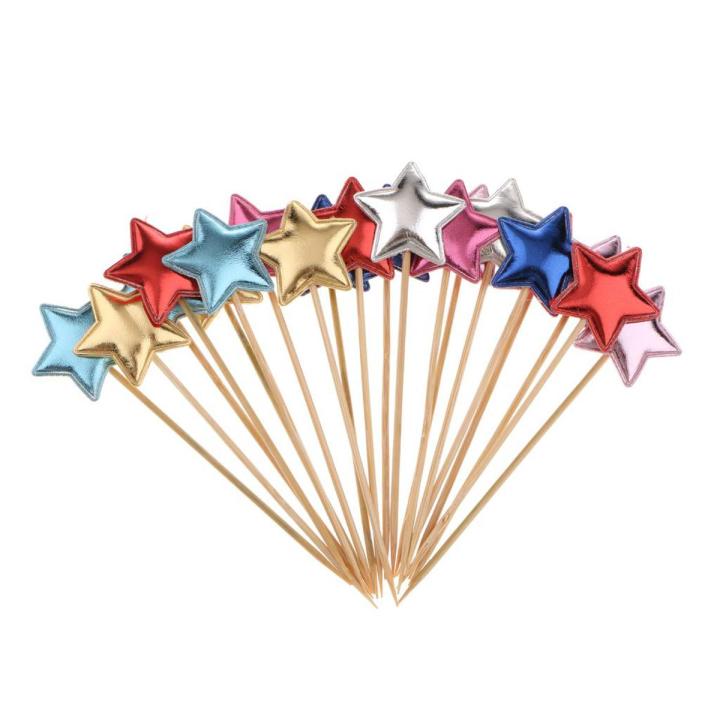 20 Pieces Star Cake Cupcake Topper for Birthday/Wedding Party Decor