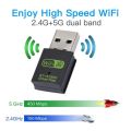 2 in 1 USB WiFi Bluetooth Adapter 600Mbps Dual Band 2.4G 5GHz USB Wi-Fi 5 Network Wireless Wlan Receiver Dongle DRIVER FREE. 