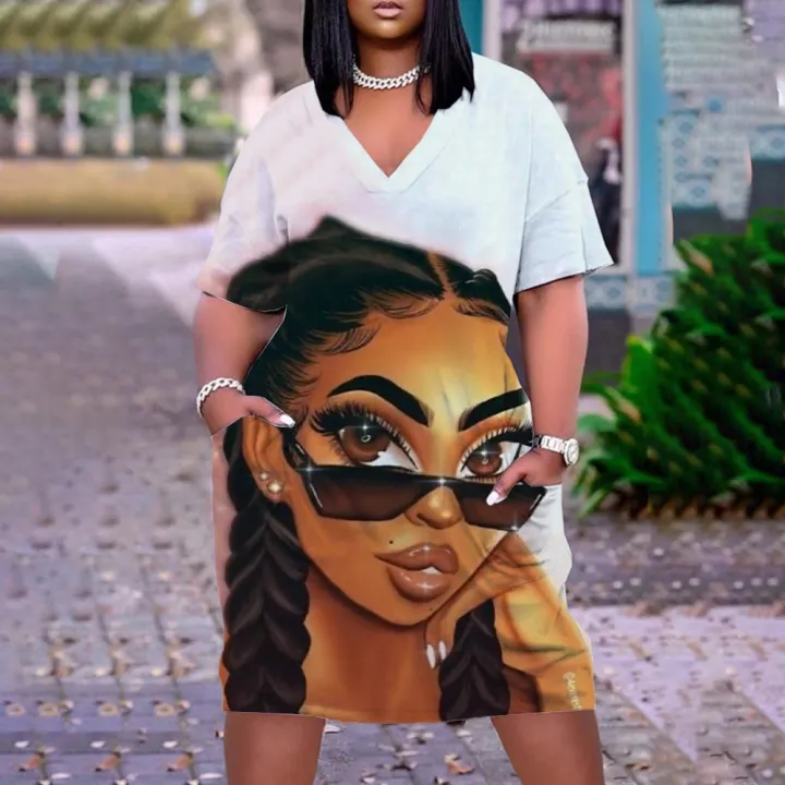 Summer%20Dress%20Women's%20Fashion%20Party%20Evening%20Dresses%20Midi%20Black%20Knee-length%20Cute%20Girls%20Dress%20Boho%203d%20Women%20Sundress%20Elegant%20V%20-%20Image%206