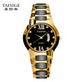 TAISIGE Manufacturer Supply High-End Watch Roman Diamond Calendar Solid Tungsten Steel Gold Deep Waterproof Men's Watch. 