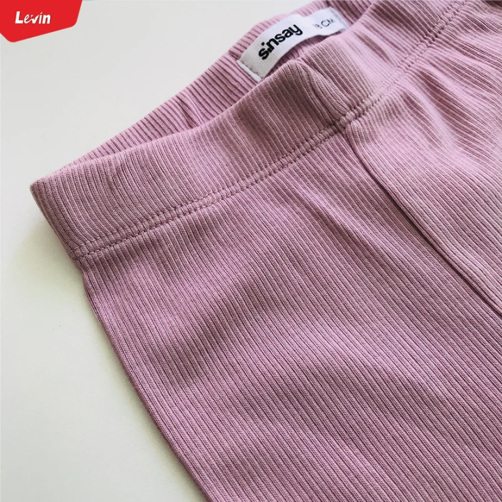 Girls%20Cotton%20Ribbed%20Lettuce%20Cuff%20Full-Length%20Leggings%20From%20Levin%20-%20Image%203