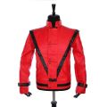 Rare Classic MJ MICHAEL JACKSON Costume Thriller Red Black Jacket For Fans Imitator Best Gift Halloween Clothing. 