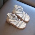 Summer Children‘s Girls Gladiator Sandals Rhinestone Crystal Princess Solf Shoes Non-slip Breathable Fashion Kids Sandals Girls. 