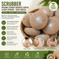 Scrubber Organic Round Shower Loofah & Bath Sponge - Body Brush. 