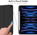 Case For Apple iPad Pro 11 inch 4th/3rd/2nd/1st Generation 2022/2021/2020/2018, Slim Trifold Stand Soft TPU Back Cover with Built-in Pencil Holder [Auto Sleep/Wake] Black - Navy Blue. 
