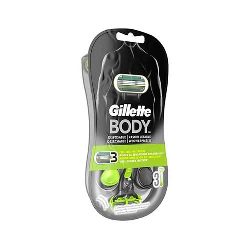 Gillette Razors Body (Black & Green) Mens 3pcs (uk)