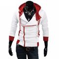 Side Zipper Patchwork Hoodies Men Casual assasins creed Clothing mens hoodies and sweatshirts sudadera hombre. 