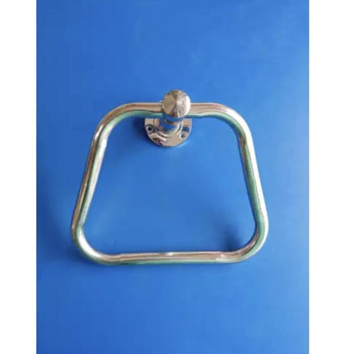 Triangle with Stainless Steel Towel Ring/Napkin Ring - Bathroom Towel Holder - Ring Towel Rail Hanger with Chrome Finish
